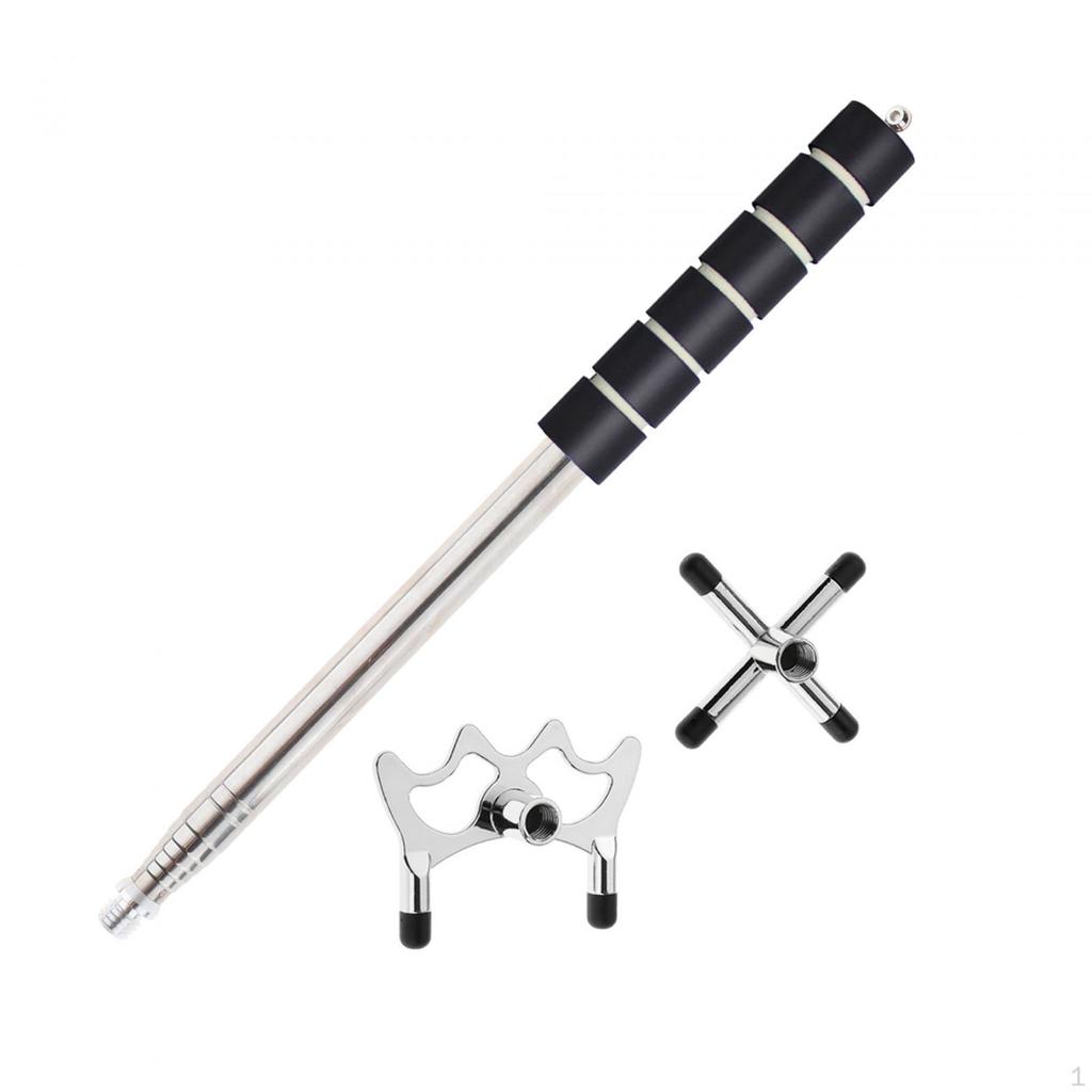 Retractable Billiards Cue Stick Bridge Accessory Lightweight with Head for Club