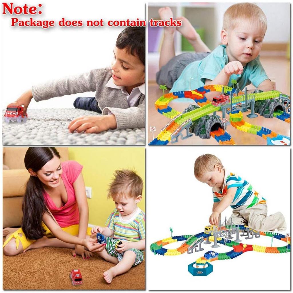 Треки Машинки Только Замена Flex Track Гоночные машинки для Magic Tracks Светящиеся в темноте светодиодные фонари для большинства автомобильных трасс для детей