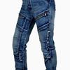 Мужские ретро-мотоджинсы из Кевлара - Износостойкие, Эластичные, Защитные от падений Байкерские штаны для езды по бездорожью