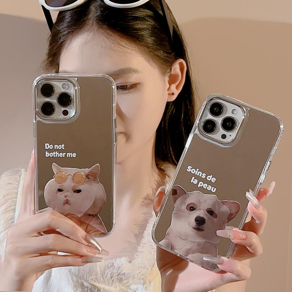 Niche cute face masks for cats and dogs16Applicable iPhone17promax Apple11Couple15Mirror phone case12