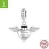 Love Wings Removable Diy Pendant Accessories, Pet Commemorative Box S925 Sterling Silver Bracelet Beaded.