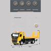 Масштаб 1/50 VOLVO VAN Type, модель прицепа из сплава, имитация металлического автомобиля-транспортера, эвакуатора, грузовик с откатным звуком и светом, игрушечный грузовик