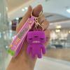 Cute Monster Teeth Keychain Bag Charm Funny Plush Doll Pendant With Big Teeth For Backpack Purse Decoration Gift
