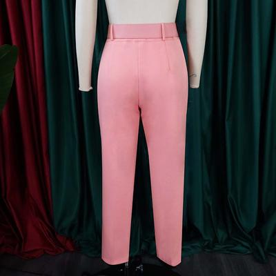 Женские модные повседневные однотонные брюки с высокой талией и принтом, брюки и капри