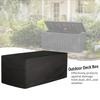 One Piece Outdoor Deck Box Cover - Black Premium Oxford Fabric - Compatible with most other deck boxes (cover only)