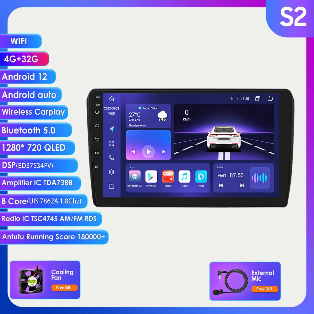 Hizpo 4G + WIFI 2 Din Android Auto Radio для A3 8P 2003-2013 Carplay Автомобильный мультимедиа GPS 2din Авторадио Навигация GPS Головное устройство Автомобильное видео
