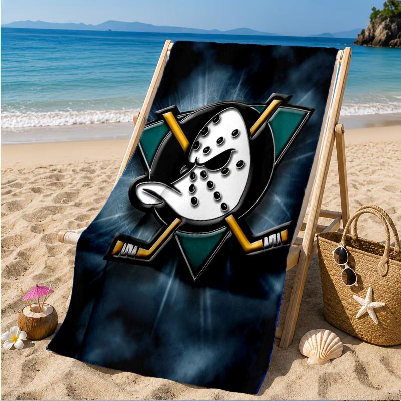 Anaheim Ducks Hockey Team Beach Towel, Quick-drying, Easy to Care for, Suitable for Both Fitness and Beach Vacations,Sports Essential
