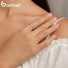 BAMOER стерлингового серебра 925 пробы с кружевной кромкой и цирконием, кольцо на палец для женщин, подарок на годовщину, ювелирные изделия, размер 6-8