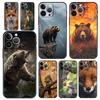 Чехол для телефона iPhone 17 16e 15 14 13 12 11 Pro Max SE 7 8 Plus Чехол iPhone 16 Мягкий ТПУ Чехол Мультяшное Животное Медведь Лиса Белка