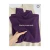 Women's High Neck Slimming Knit Sweater - Versatile Long Sleeve Base Layer Top for Autumn/Winter.
