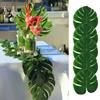 12Pcs Monstera Leaf Table Flag Cutlery Mat Coaster Family Wall Decoration Fake Flower