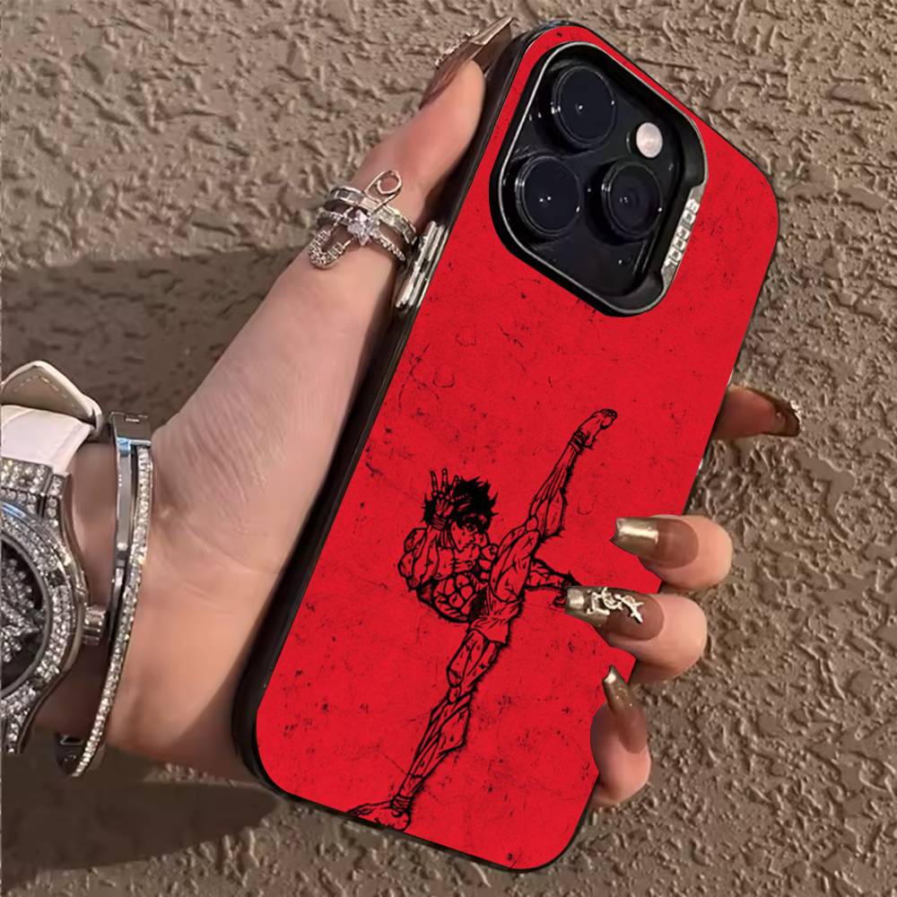 Крутой чехол для телефона B-Baki H-Hanma для iPhone 17,16,15,14,13,12,11,Pro,X,XS,Max,Plus Мягкий черный чехол