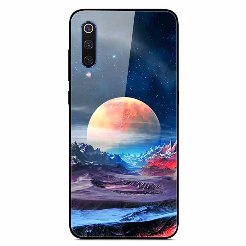 Чехлы для Xiaomi Mi A3 Роскошные Чехлы для Телефона из Закаленного Стекла Космические для Xiaomi MI 9 Lite Чехол 9lite MiA3 Жесткий Защитный Задний Корпус
