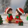 1Pair Cute Mini Lovers Couples Miniature Landscape Diy Ornament Christmas Gift