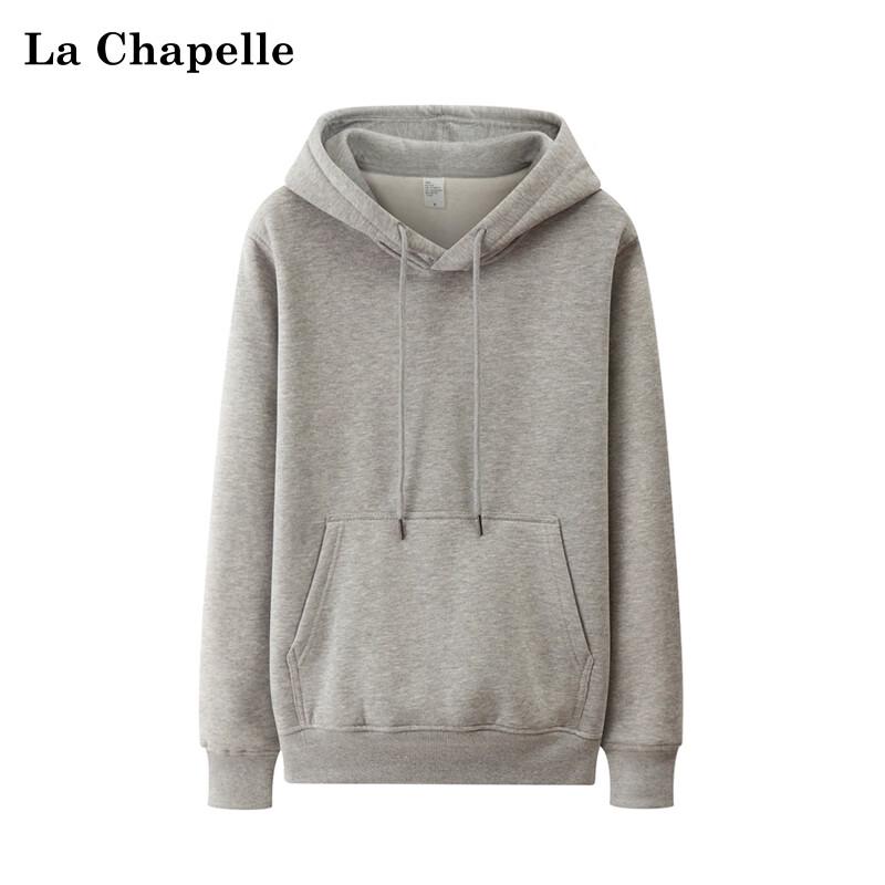 La Chapelle Unisex Solid Color Pullover Hooded Sweatshirt