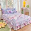 Bed Skirt Cotton Bedspread Set Embroidery Bed Dress Pillow Cases 3 Pieces/Set For King/Queen Double 1.5/1.8/2M Sheet Cover