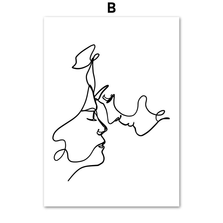 Современный минималистичный стиль, абстрактный однолинейный плакат на скандинавскую тему, галерея, настенный художественный принт, холст, картина, Декор, фотографии для гостиной