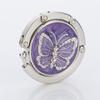 Fashion Butterfly Pattern Purse Hook Portable Travel Folding Desk Hooks Bag Holder Metal Handbag Hanger Table Clasp