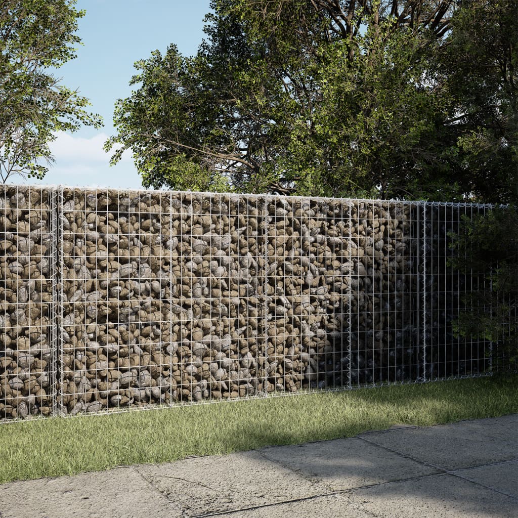 Gabion with Lid 200x100x100 cm Galvanized Iron