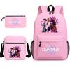 Animation Cartoon Children'S Backpack Leisure Pencil Bag Shoulder Bag Three-Piece Set, Primary And Secondary School School Bag