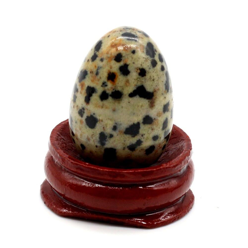 Украшение из натурального камня в форме яйца с подставкой, искусственный орнамент, счастливый подарок, украшения для спальни, сада, офисного стола