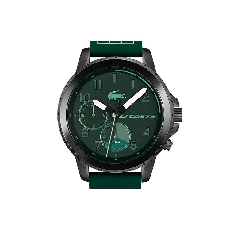 Lacoste Часы Серии Endurance Кварцевый Механизм Силиконовый Ремешок Зеленый Циферблат Модный Крутой Хронограф Мужские часы 2011218
