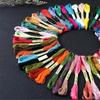 Набор ниток для браслетов дружбы, 50 шт., Радужные хлопковые и шелковые вышивальные нитки для вышивания крестом, для изготовления браслетов своими руками