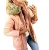  Women  Fashion Winter Warm Military Hooded Jacket Casual Faux  Outwear