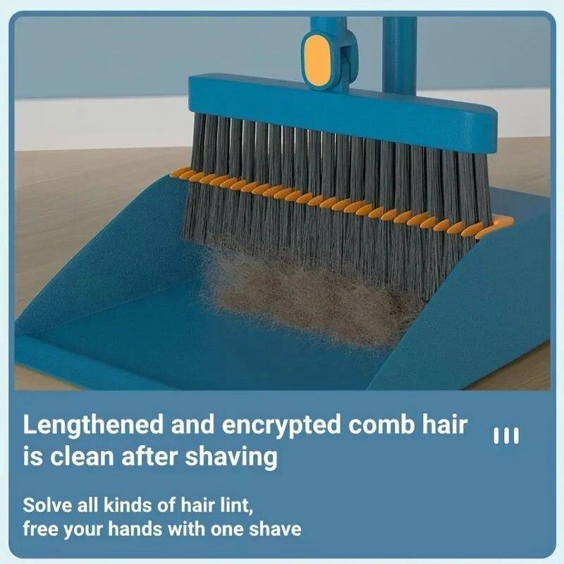 2/3 шт., складной веник, набор щеток для пола, домашний антипригарный веник для волос с длинной ручкой и комбинированным совком-стойкой, бытовой инструмент