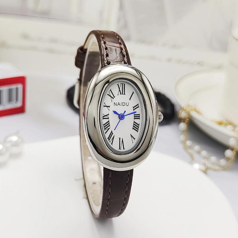Brand Women Oval Dial Small Watch Fashion Adjustable Steel Strap Quartz Wristwatch Relogio Feminino Gifts Dropshipping