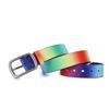 Style Doodle Rainbow Color Genuine Leather Belt Color Printed Pure Leather New Belt