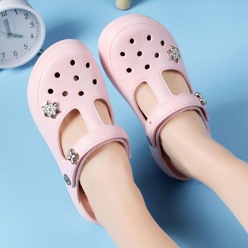 Модные шлепанцы с каблуком, детская обувь, лето 2024, домашние женские тапочки и сандалии, мягкие, удобные, элегантные, Eva, дизайнер Y