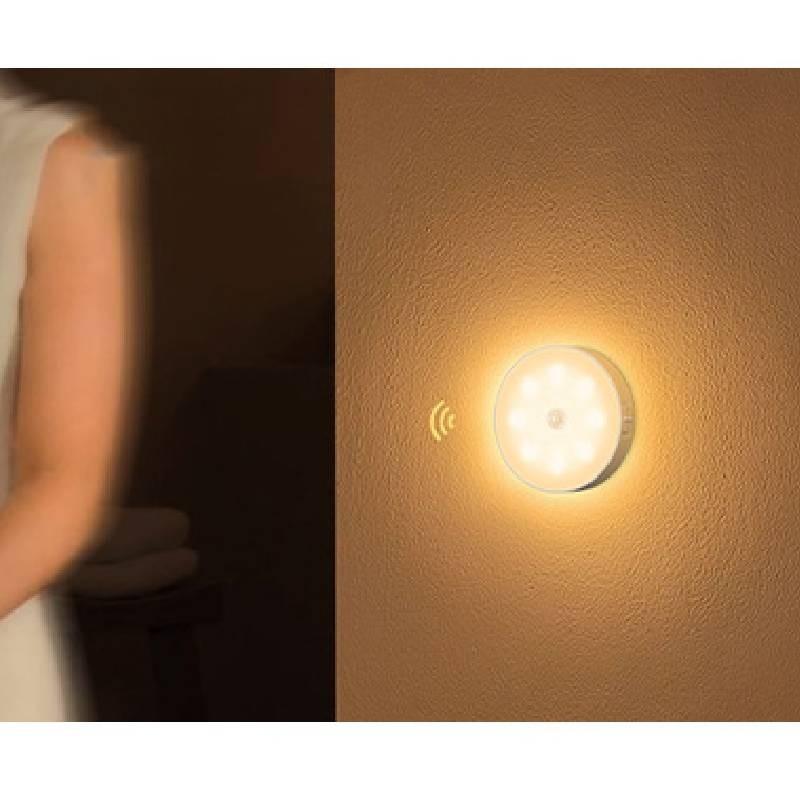 Led Rechargeable Motion Sensor Night Light Closet Stair Induction Lamp Tool