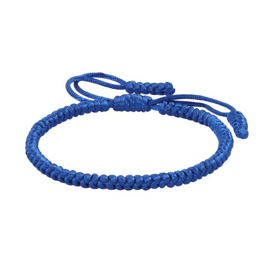 Unisex Hand Rope Adjustable Handmade Braided Solid Color Thick Anti-break Lightweight Stackable Wristband Symbolic Colors