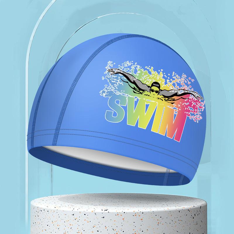 Профессиональная шапочка для плавания для мужчин и женщин Водонепроницаемые печатные шапочки для плавания Защита ушей Шапочки для плавания для женщин Аксессуары для бассейна