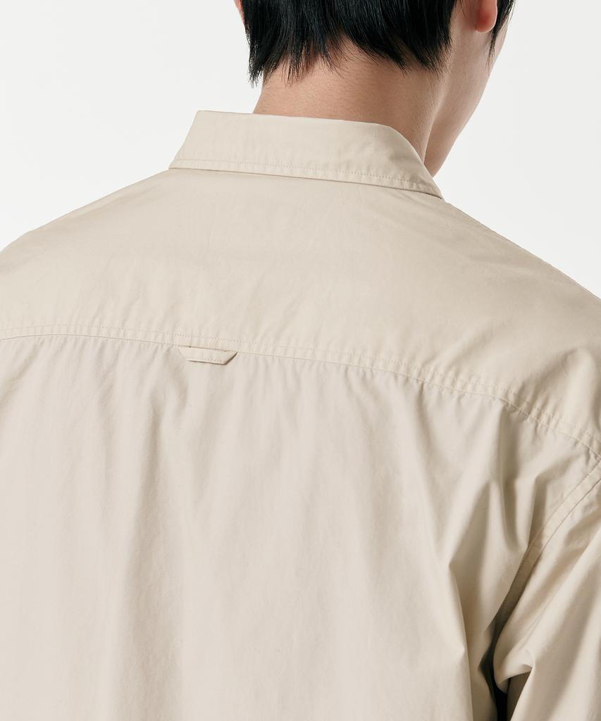 MUSINSA STANDARD Relaxed Washed Poplin Shirt [Light Beige]