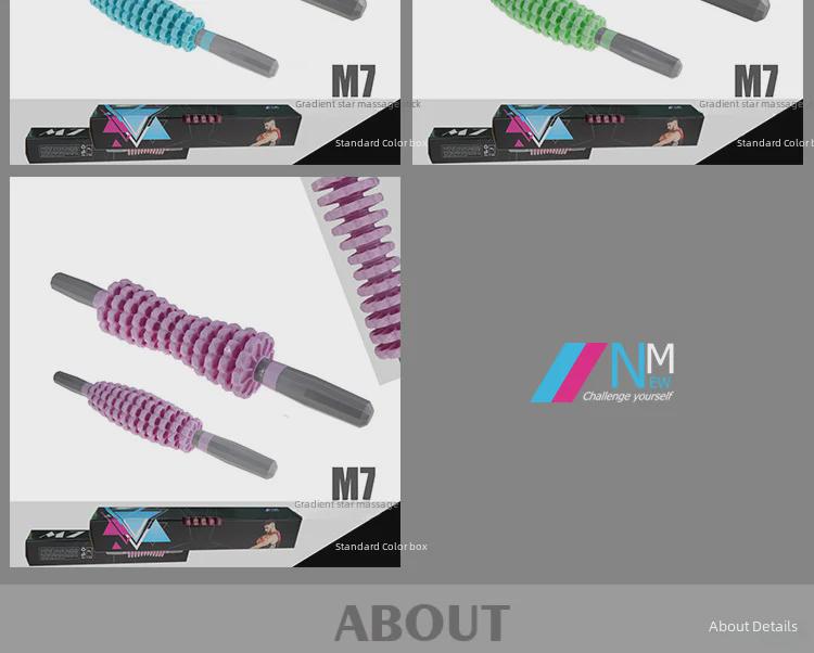 Массажный роликовый ролик M7 Gear Fascia для глубокой мышечной релаксации