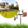 Handmade Metal Drummer Windmill, Drummer Windmill Garden Decoration, Percussionist Music Figurines,Fun Wind-Powered Sculpture