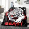 1pc Tiger Beast Soft Warm Throw Blanket Nap Blanket For Couch Sofa Office Bed Camping Travel,Comfortable