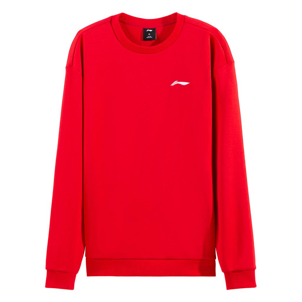 Толстовки Li Ning Унисекс Бычий Красный С круглым вырезом Средняя Обычный AWDVG81-6