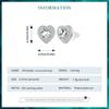 BAMOER Platinum Plated Halo CZ Stud Earrings 925 Sterling Silver Hypoallergenic Classic Elegant Earrings Fashion Jewellry