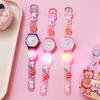 Cute Creative Rabbit Egg Silicone Strap Color Dial Quartz Watch for Christmas and Halloween Gifts