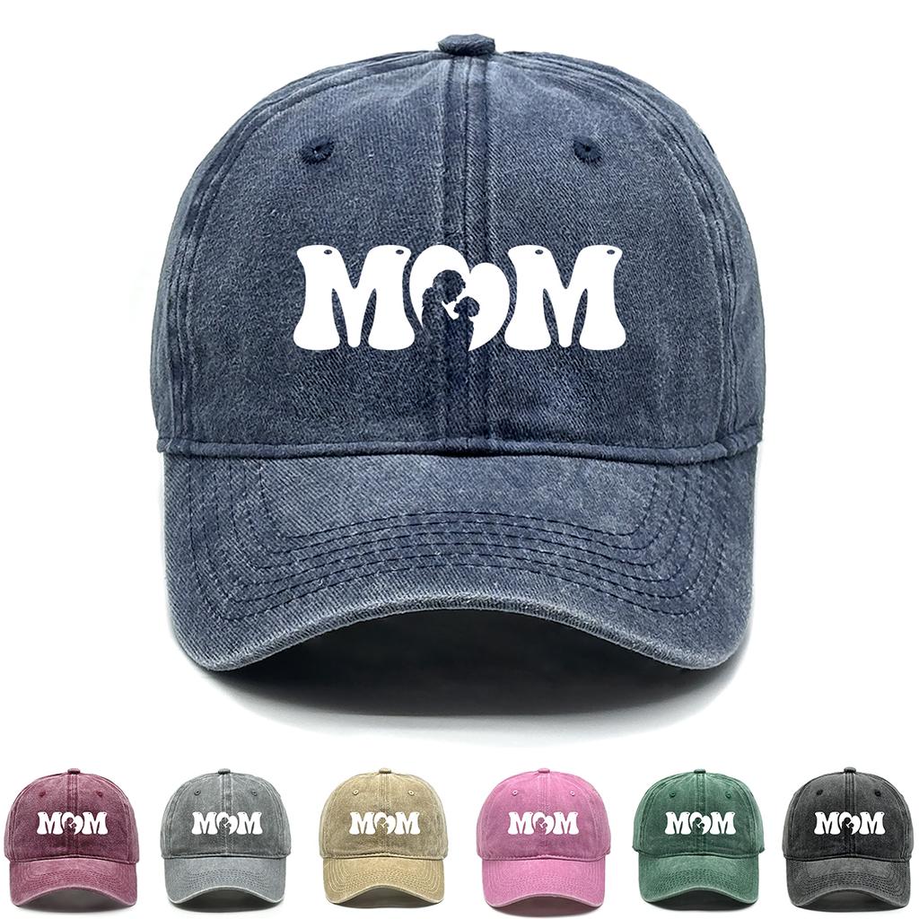Белая Бейсболка Snapback с принтом MOM Регулируемая Унисекс Бейсбольная Кепка Всесезонная Кепка Унисекс Для Повседневной Носки Путешествий Гольфа