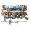 4 шт./компл. модные богемные стекируемые браслеты многослойные богемные браслеты из бисера подарок для девочек