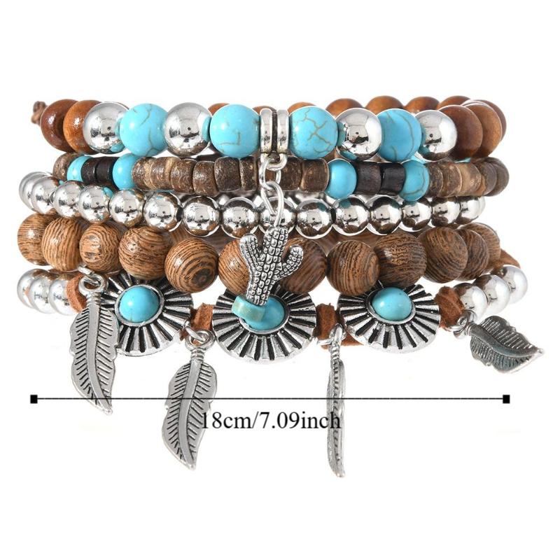 4 шт./компл. модные богемные стекируемые браслеты многослойные богемные браслеты из бисера подарок для девочек