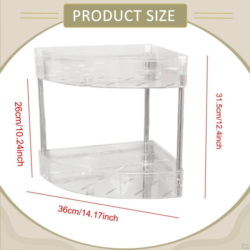 Угловой органайзер для ванной комнаты, 2-ярусная полка для хранения, подставка для специй, подставка для парфюмерии, подставка для кружек