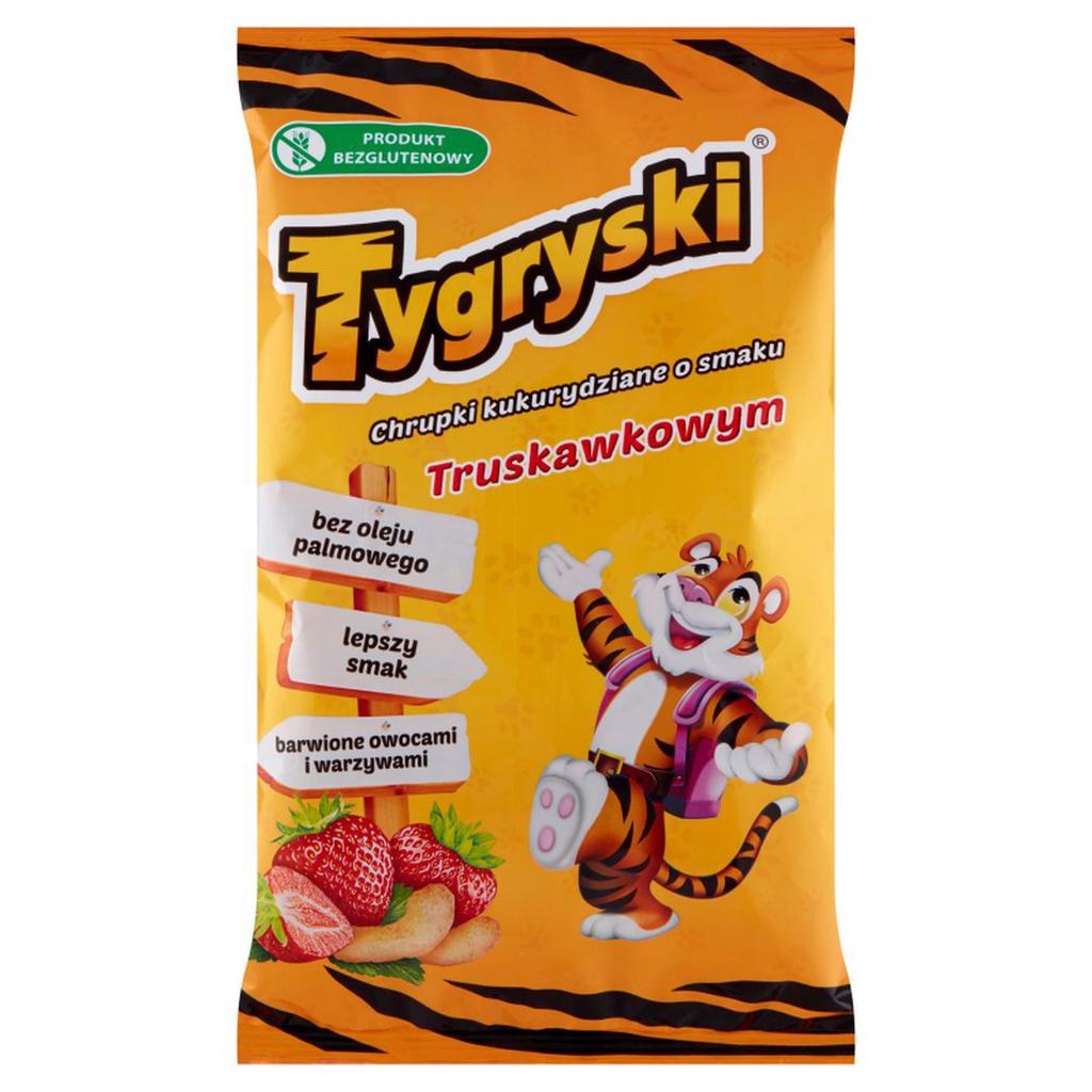 Кукурузные чипсы Tygryski со вкусом клубники 70 г