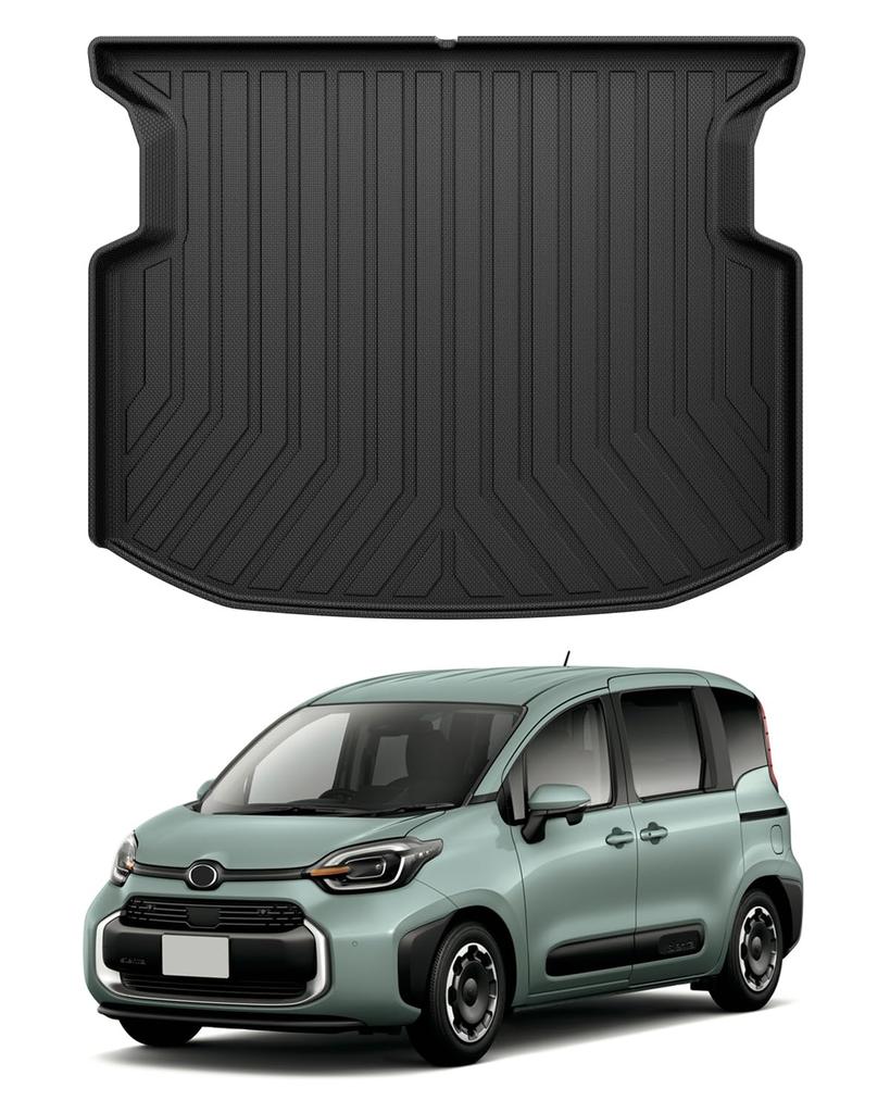 Mixsuper 3D Luggage Mat for Toyota New Sienta MXPL10 Series Luggage Trunk Gasoline Toyota Sienta 2022 3D Molded Cargo TPE Luggage Sienta Custom Easy
