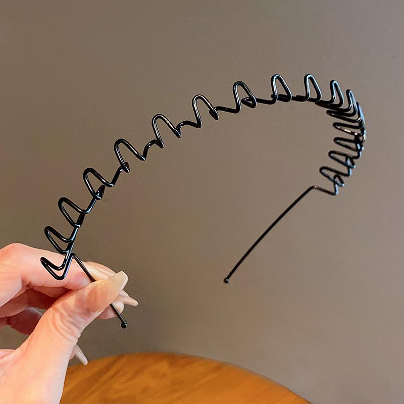 Волнистая Блестящая Металлическая Цветная Повязка на Голову Летняя Новая Модная Повязка для Волос для Женщин Девушек Женская Шикарная Супер Тонкая Блестящая Повязка на Голову Аксессуары для Волос