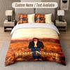 Benson Boone 3Pcs Bedding Set, Personalized Custom Name Text, 1 Duvet Cover & 2 Pillowcases For Bedroom